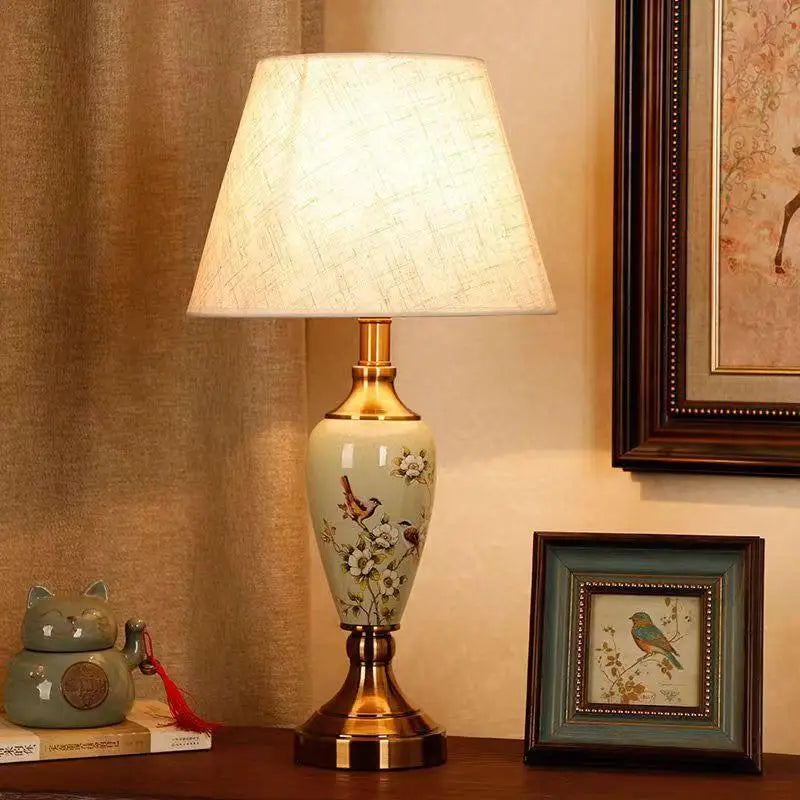 Modern Ceramic Table Lamp - Nordic Minimalist Front Sofa Table Lamp Decoration Lighting Bedroom Living Room Study Bedside Lamp