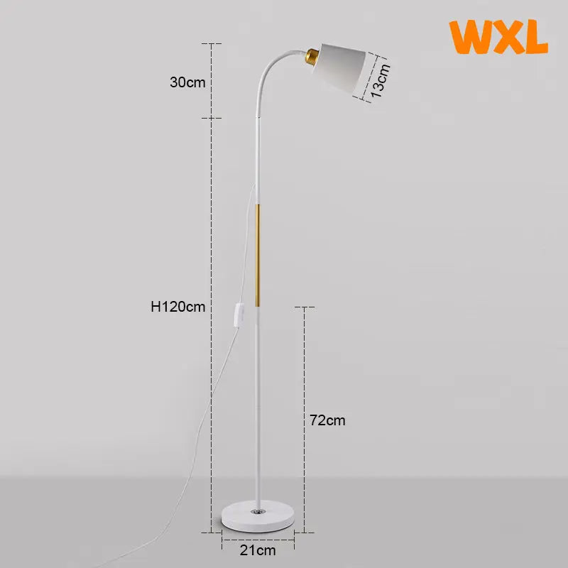 Floor Lamp Simple Floor Lamp Floor Light Wrought Iron LED Standing Lamp Adjustable Lamp Head Standing Reading Light for Living R