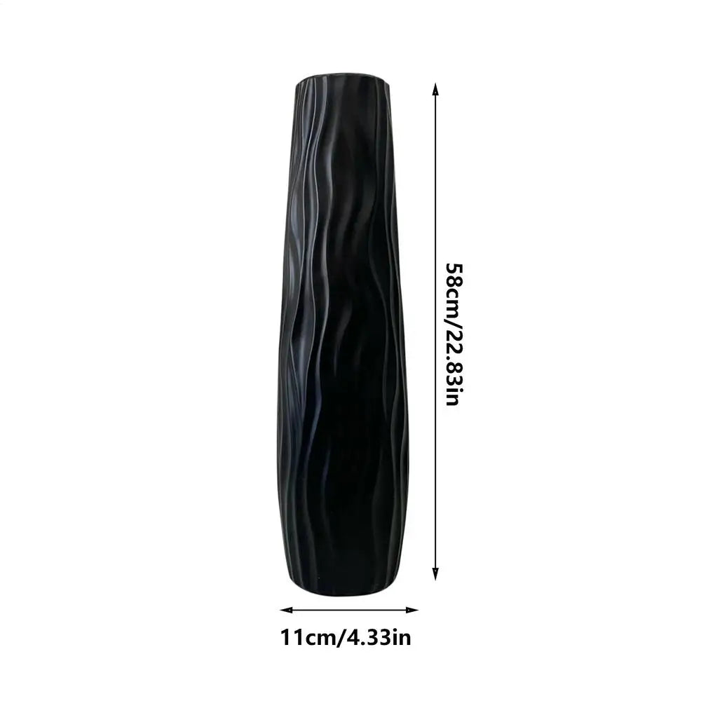 Tall Vases for Floor Textured Standing Decoration Standing Hydroponic Vase for Home Living Room Kitchen Bedroom Dining Entryway