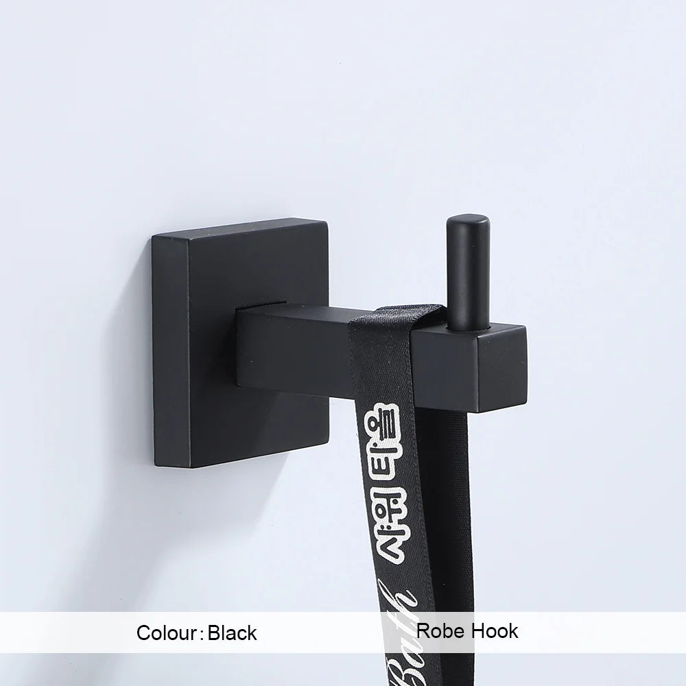 Bathroom Hardware Accessories Towel Rack Toilet Paper Dispenser Holder Wall Coat Hooks Towel Rail Ring Roll Hanger Set