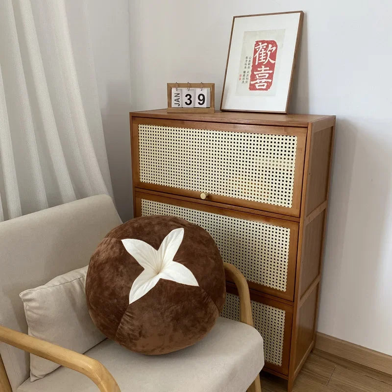 Cushion with Tomato-Shaped Vegetable Mushroom Persimmon Round Pad for Window Seat for Bedroom Thickened Cute Pillow Cute Pillow