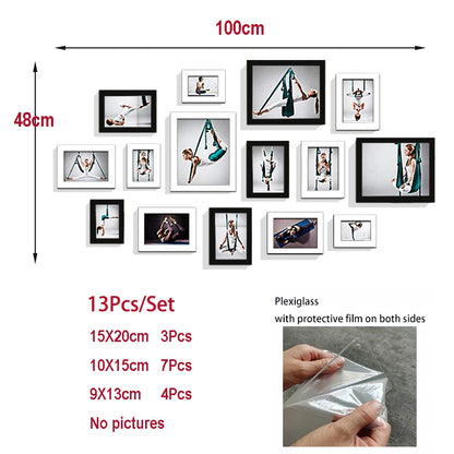 14/19Pcs Photo Frames For Pictures Wall Picture Frame Wooden Frame For Wall Hanging Photo Decor Wedding Party Home Decoration
