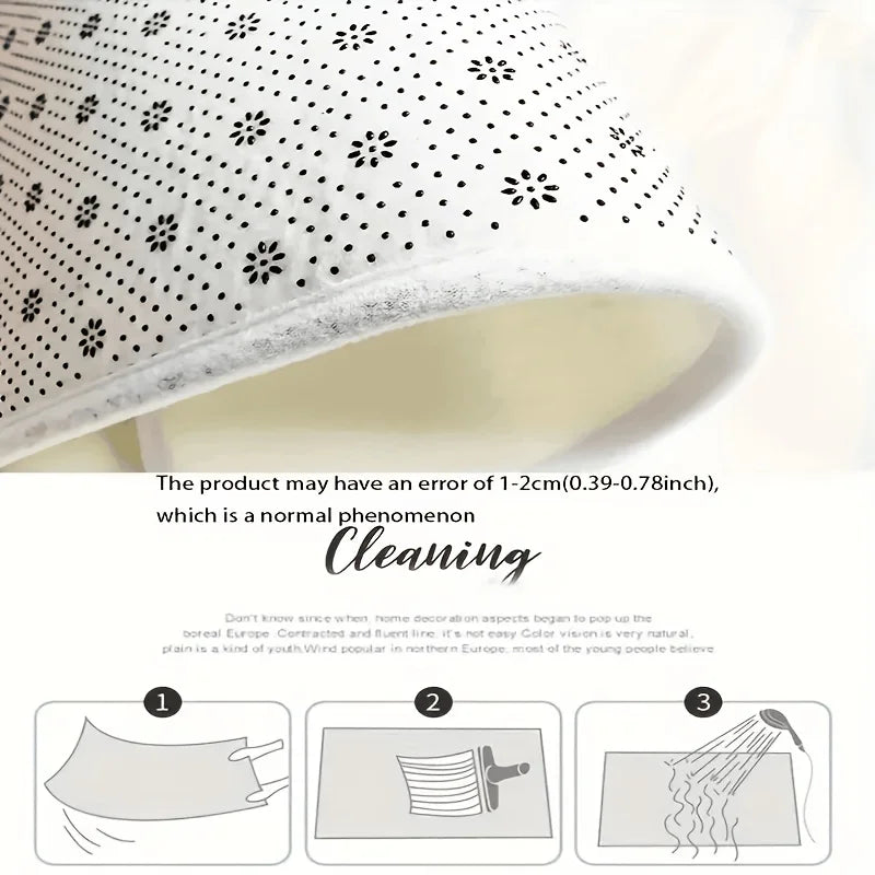 [Washable Doormat] Machine washable welcome doormat with home design pattern-suitable for bathroom, living room bedroom, kitchen