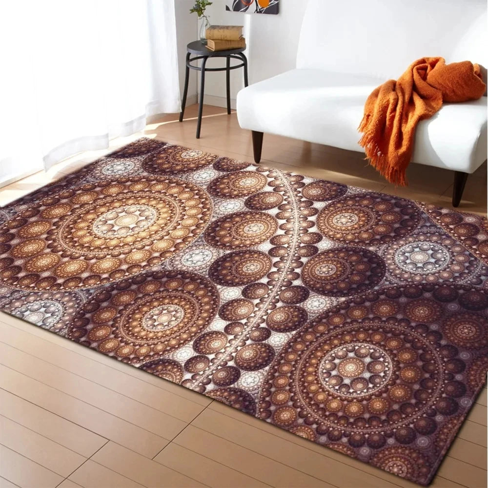 Home Persian Style Area Rug High Abstract Flower Art Carpets for Living Room Bedroom Anti-Slip Floor Mat Kitchen Tapetes De Sala