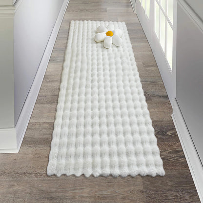 Rabbit Fur Area Rug–Soft Thick Non-Slip Waterproof Machine-Washable for Living Room and Bedroom Decor flooring garage floor
