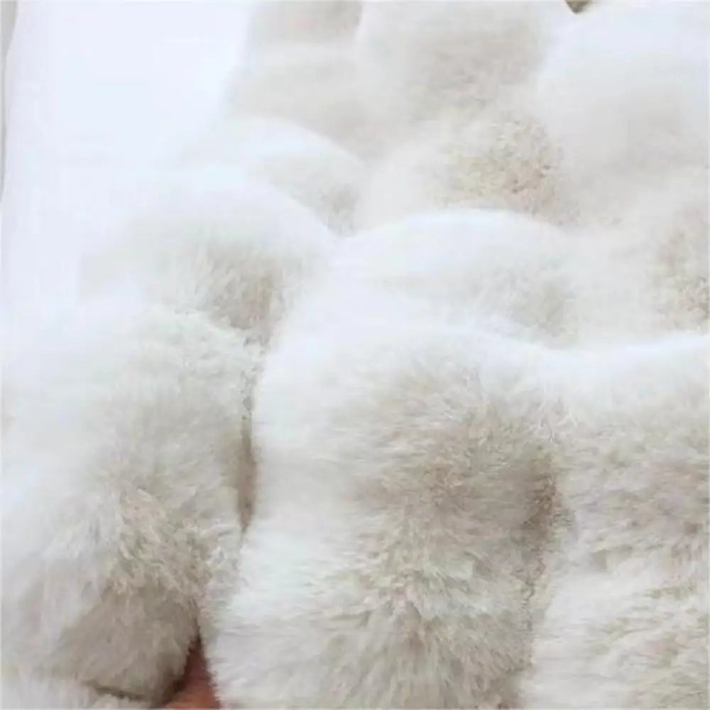 Rabbit Fur Area Rug–Soft Thick Non-Slip Waterproof Machine-Washable for Living Room and Bedroom Decor flooring garage floor