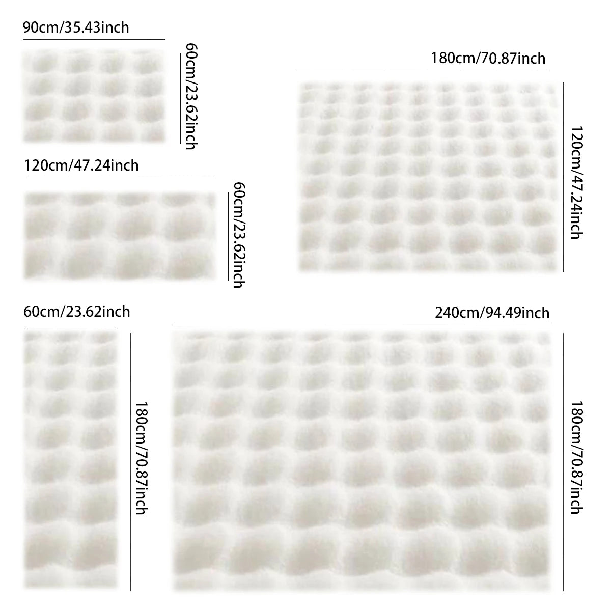 Rabbit Fur Area Rug–Soft Thick Non-Slip Waterproof Machine-Washable for Living Room and Bedroom Decor flooring garage floor