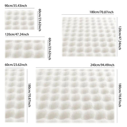 Rabbit Fur Area Rug–Soft Thick Non-Slip Waterproof Machine-Washable for Living Room and Bedroom Decor flooring garage floor
