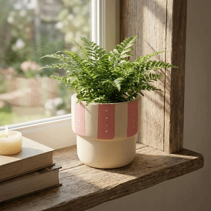 Cute Cartoon Style Ceramic Flower Pot Breathable Vintage Succulent Plant Pot Flower Pattern Potted Plant Desktop Garden