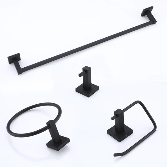 Bathroom Hardware Accessories Towel Rack Toilet Paper Dispenser Holder Wall Coat Hooks Towel Rail Ring Roll Hanger Set