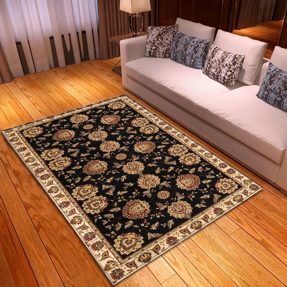 Home Persian Style Area Rug High Abstract Flower Art Carpets for Living Room Bedroom Anti-Slip Floor Mat Kitchen Tapetes De Sala