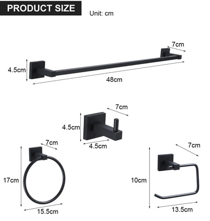 Bathroom Hardware Accessories Towel Rack Toilet Paper Dispenser Holder Wall Coat Hooks Towel Rail Ring Roll Hanger Set