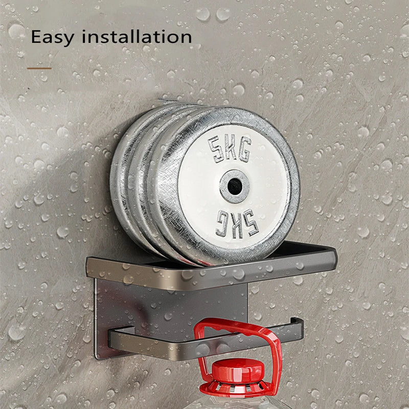 Aluminum Alloy Wall Mount Toilet Roll Paper Holder WC Storage Organizer Phone Shelf Holder Bathroom Accessories