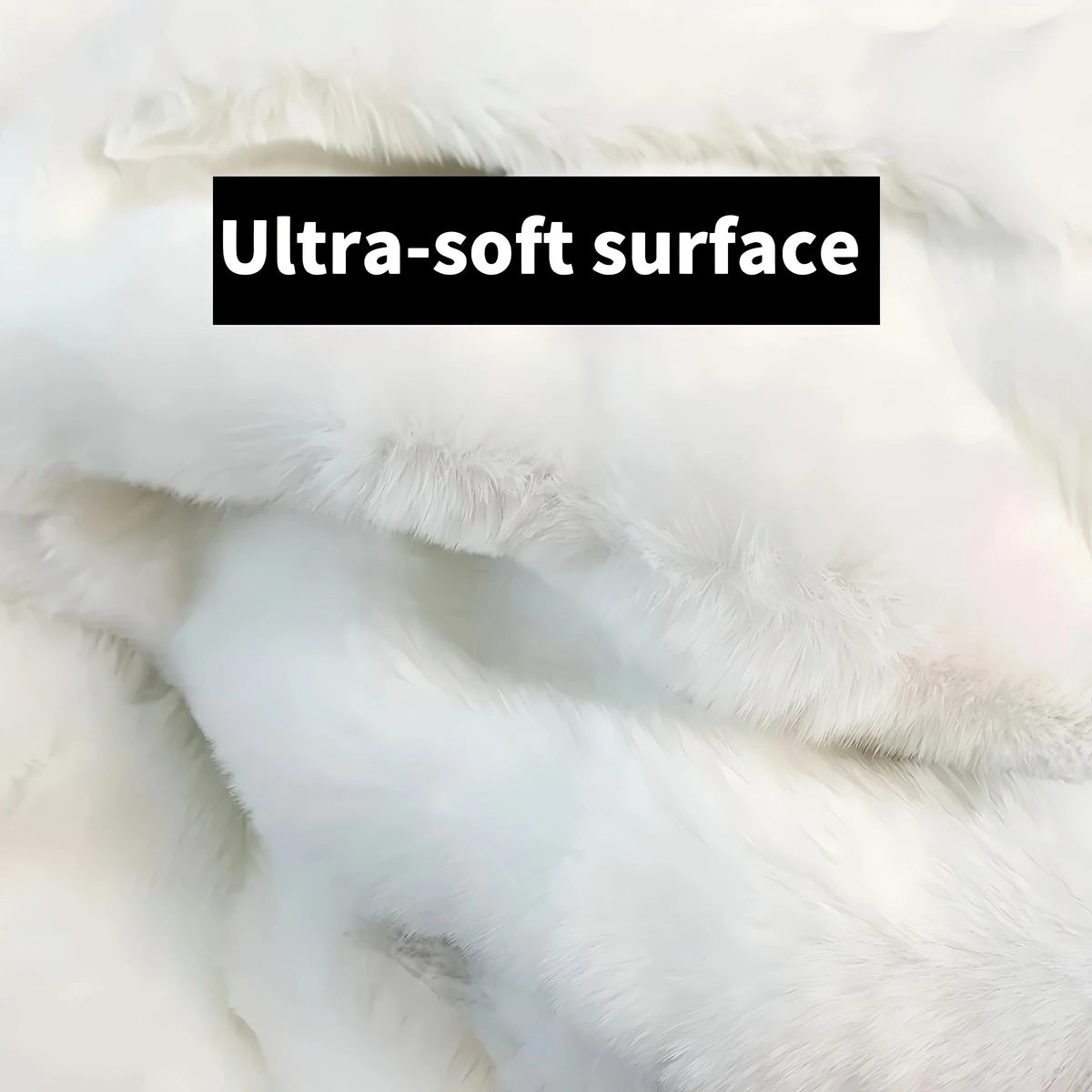 Rabbit Fur Area Rug–Soft Thick Non-Slip Waterproof Machine-Washable for Living Room and Bedroom Decor flooring garage floor
