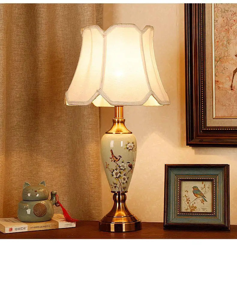 Modern Ceramic Table Lamp - Nordic Minimalist Front Sofa Table Lamp Decoration Lighting Bedroom Living Room Study Bedside Lamp