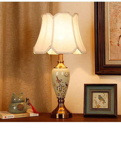 Modern Ceramic Table Lamp - Nordic Minimalist Front Sofa Table Lamp Decoration Lighting Bedroom Living Room Study Bedside Lamp
