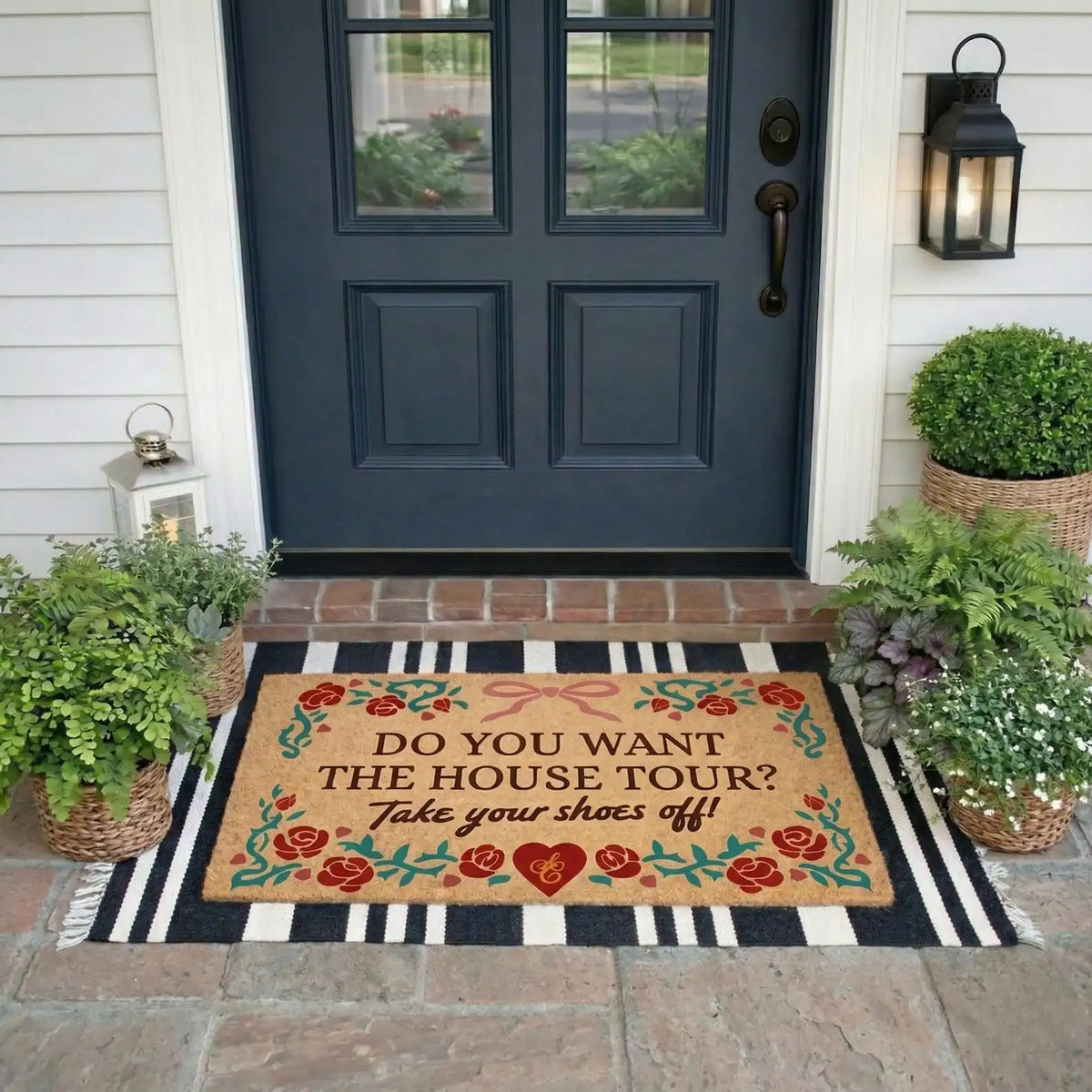 Coir Doormat Do You Want the House Tour Doormat Your Yext Design Welcome Mat Farmhouse Entry Rug Humor Front Door Decor