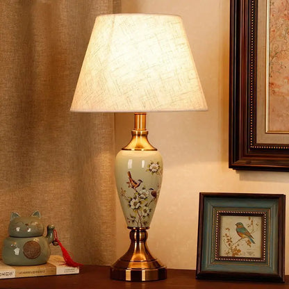 Modern Ceramic Table Lamp - Nordic Minimalist Front Sofa Table Lamp Decoration Lighting Bedroom Living Room Study Bedside Lamp