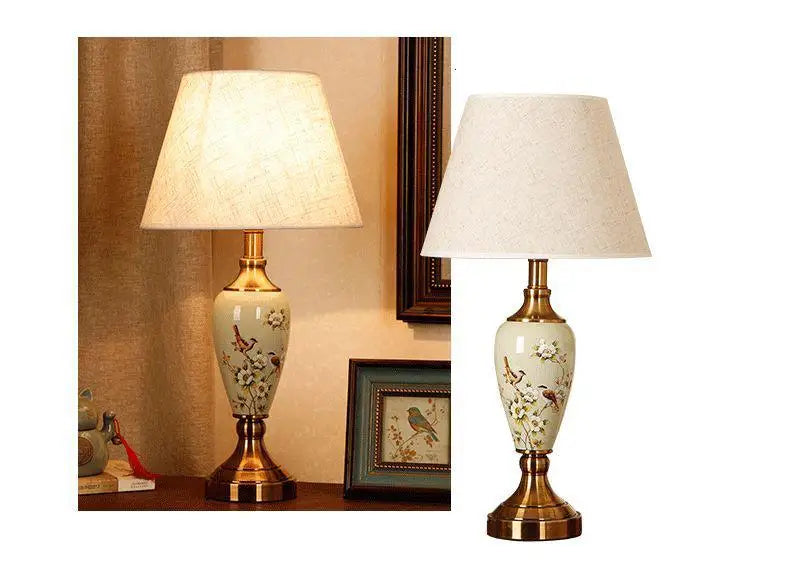 Modern Ceramic Table Lamp - Nordic Minimalist Front Sofa Table Lamp Decoration Lighting Bedroom Living Room Study Bedside Lamp