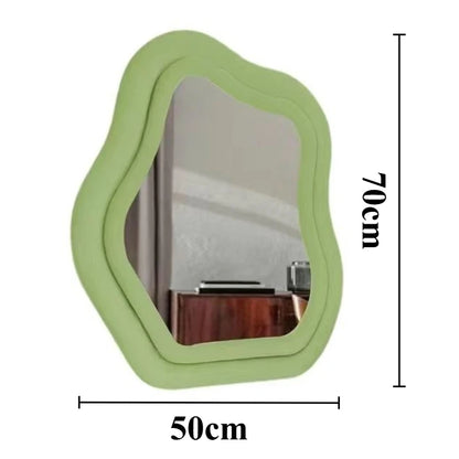 Modern Style Makeup Mirror Simple Hanging Mirrors Elegant Bright Wall Decorative Mirrors Living Room Aesthetic Wall Decorations