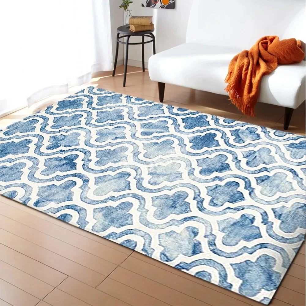 Home Persian Style Area Rug High Abstract Flower Art Carpets for Living Room Bedroom Anti-Slip Floor Mat Kitchen Tapetes De Sala