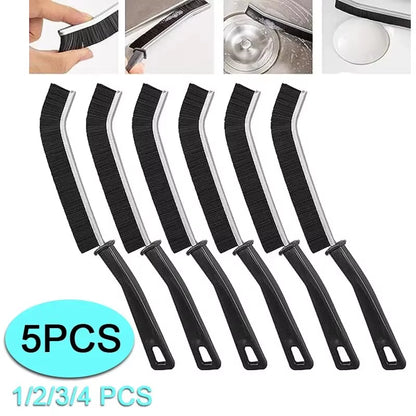GrimeBuster™ 5-Piece Crevice Cleaning Brush Set – Heavy-Duty Gap & Grout Cleaner with Hard Bristles